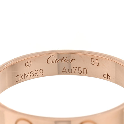 Cartier 18K Pink Gold 3.5mm LOVE Wedding Band Ring 55 7.25 4 of 5