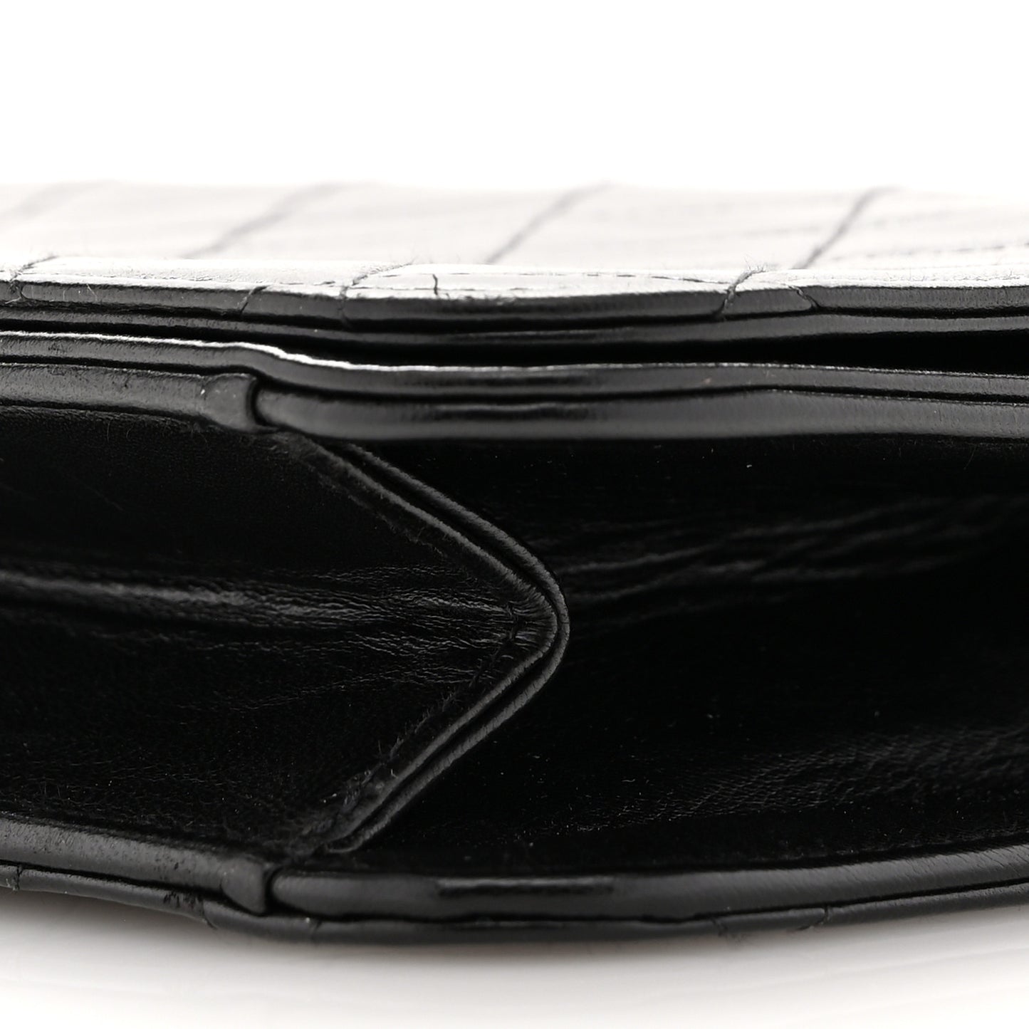 Lambskin Quilted Small Single Flap Black