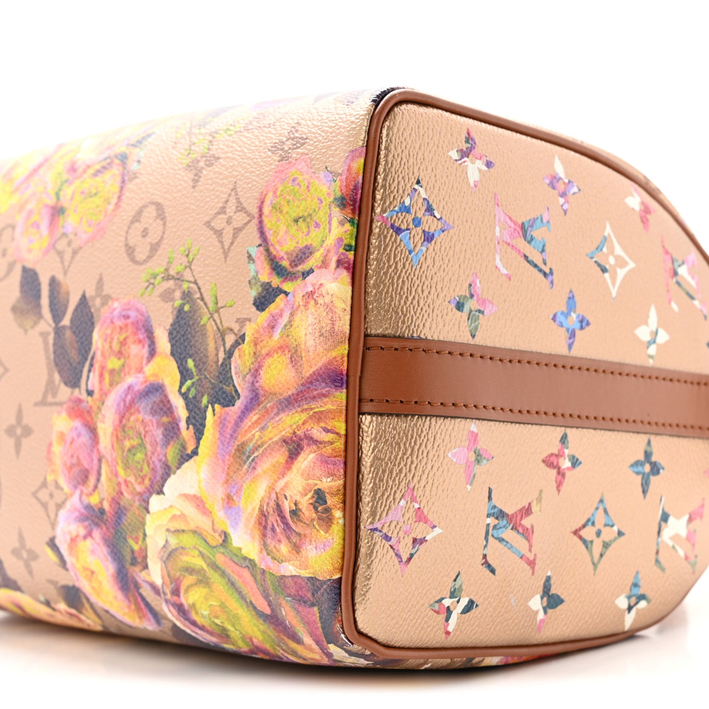 Metallic Monogram LV Garden Speedy Bandouliere 25 Gold