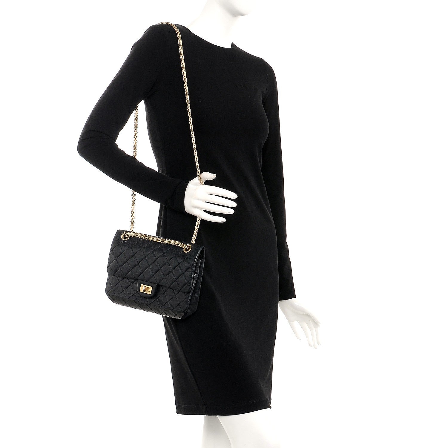 Chanel Aged Calfskin 50th Anniversary 2.55 Reissue 225 Flap Black 2 of 13