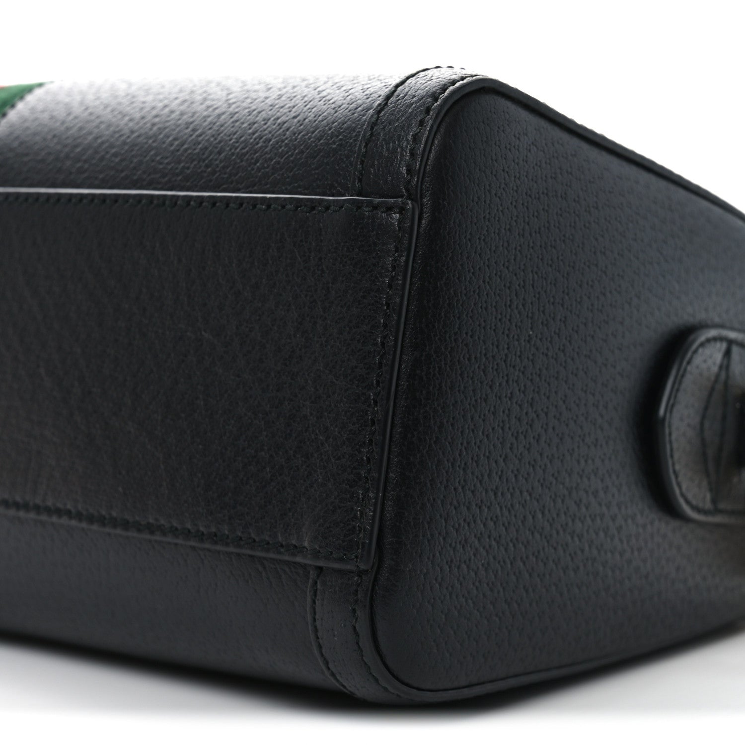 Gucci Textured Dollar Calfskin Web Medium Ophidia Boston Black 10 of 10