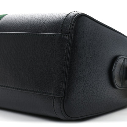 Gucci Textured Dollar Calfskin Web Medium Ophidia Boston Black 10 of 10