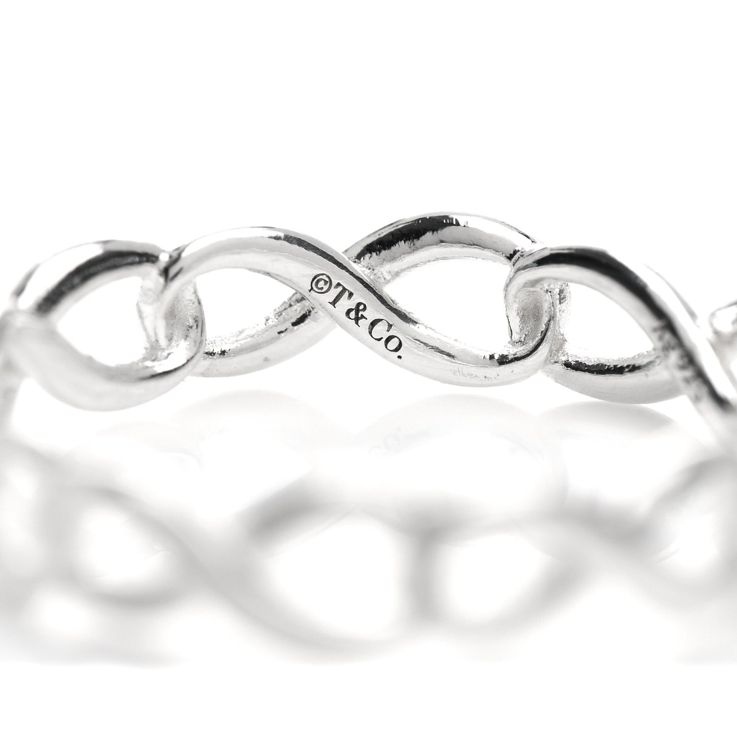 Sterling Silver Narrow Infinity Band Ring 52 6