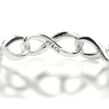 Tiffany Sterling Silver Narrow Infinity Band Ring 52 6 4 of 5