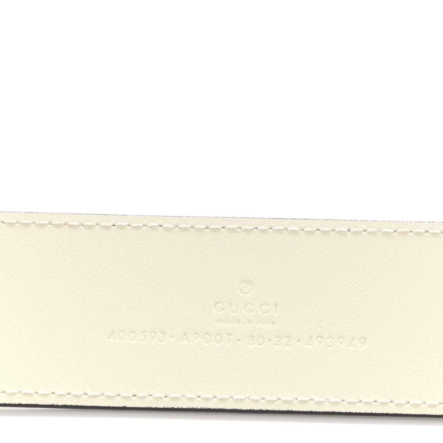 Calfskin Double G 40mm Belt 80 32 Mystic White