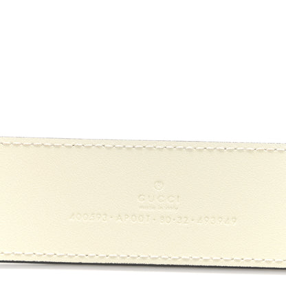 Gucci Calfskin Double G 40mm Belt 80 32 Mystic White 3 of 5