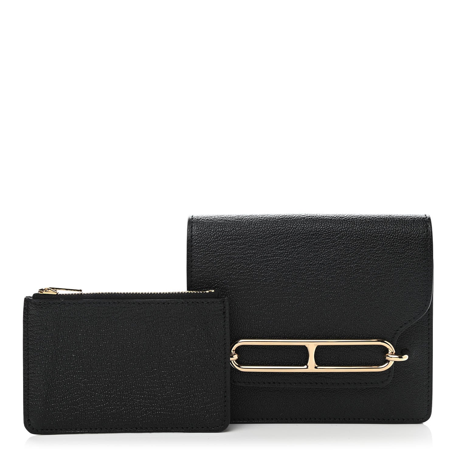Hermes Chevre Mysore Roulis Slim Wallet Black 2 of 9