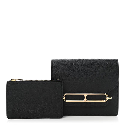 Hermes Chevre Mysore Roulis Slim Wallet Black 2 of 9