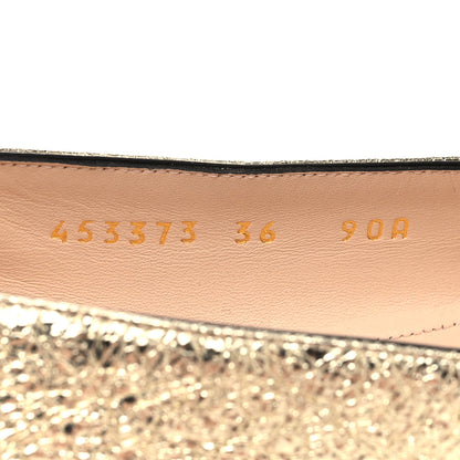 Gucci Galassia GG Marmont Fringe Flats 36 Platino 6 of 8