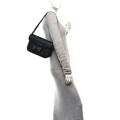 Gucci Arabella Calfskin Horsebit 1955 Soft Small Shoulder Bag Black 2 of 11