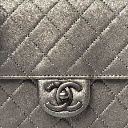 Chanel Metallic Goatskin Quilted Small Chic Pearls Flap Silver 8 of 10