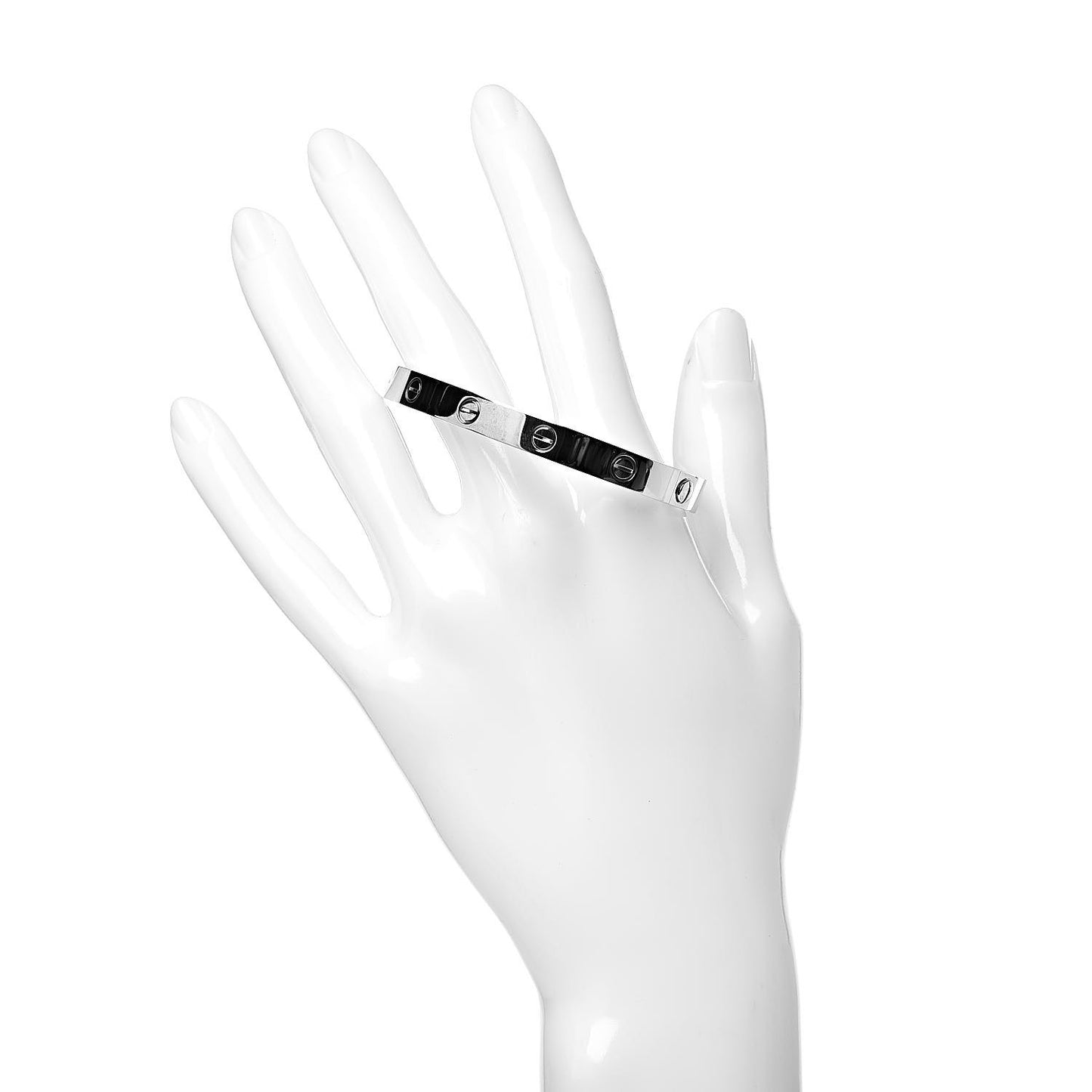 18K White Gold LOVE Bracelet 17