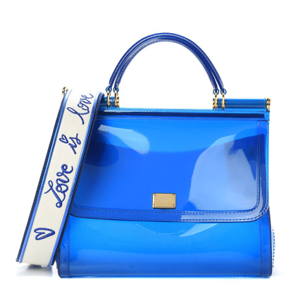 Dolce & Gabbana Rubber Semi Transparent Miss Sicily Satchel Blue 1 of 11