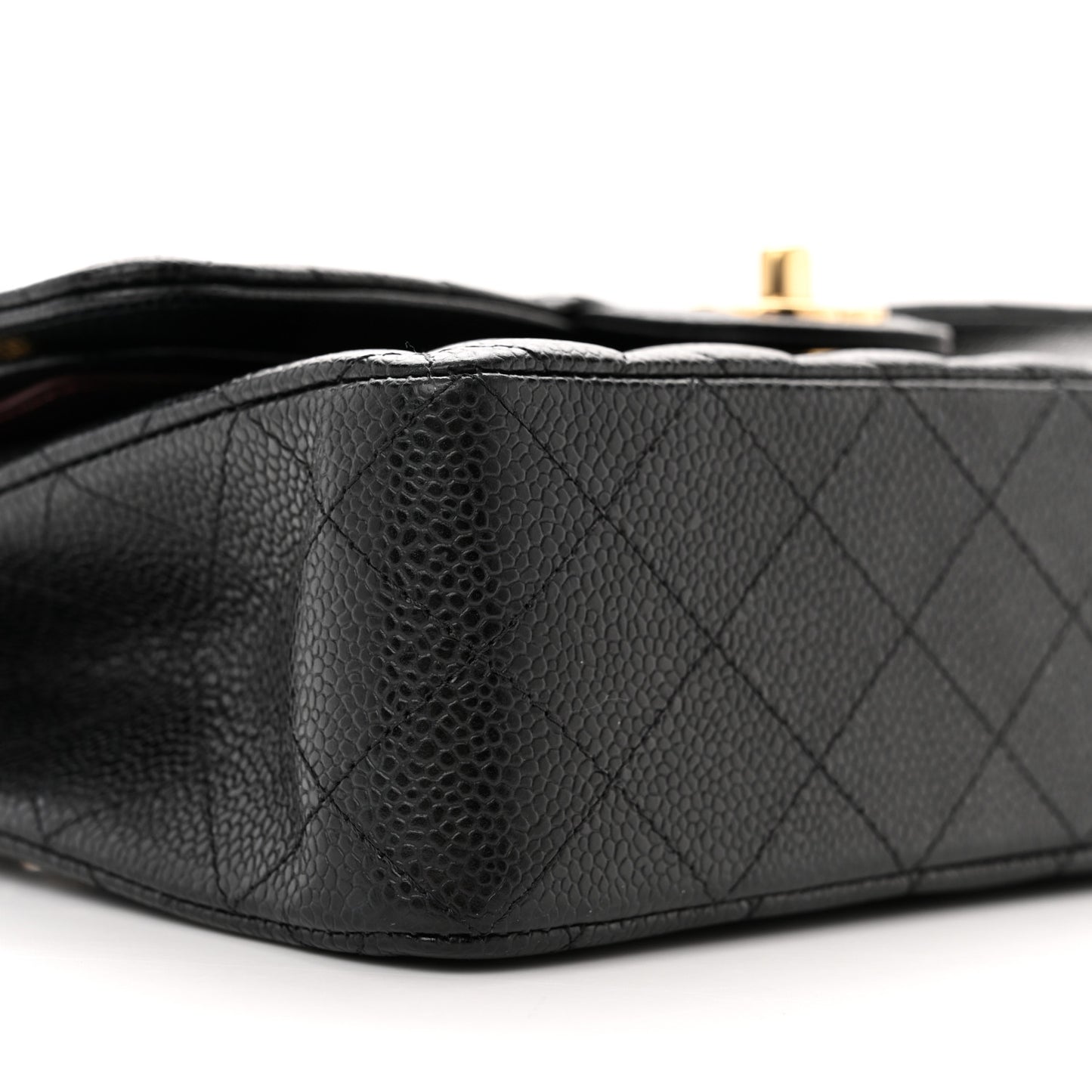 Caviar Quilted Small Double Flap Black