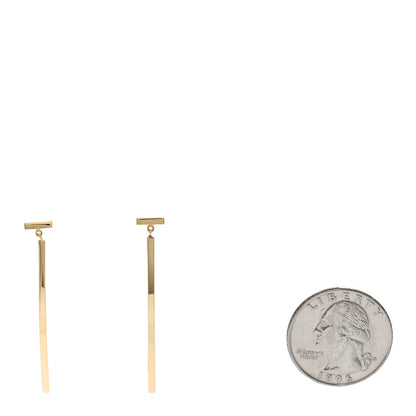 Tiffany 18K Yellow Gold T Bar Earrings 2 of 4