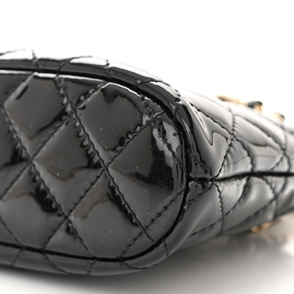 Chanel Patent Calfskin Quilted Shiny Coco Clutch With Chain Black 10 of 10