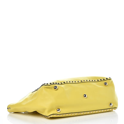 Valentino Garavani Vitello Medium Rockstud Tote Yellow 2 of 7