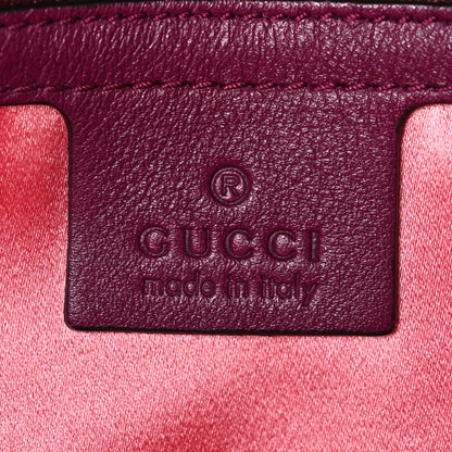 Gucci Velvet Matelasse Loved Embroidered Medium GG Marmont Shoulder Bag Fuchsia Violet Cyclamen 6 of 10