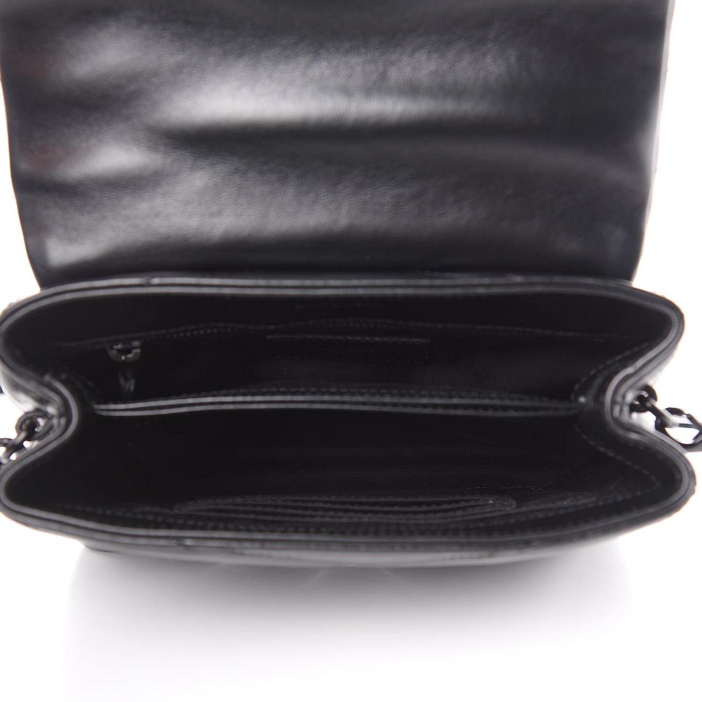 Calfskin Y Quilted Monogram Toy Loulou Crossbody Bag Black