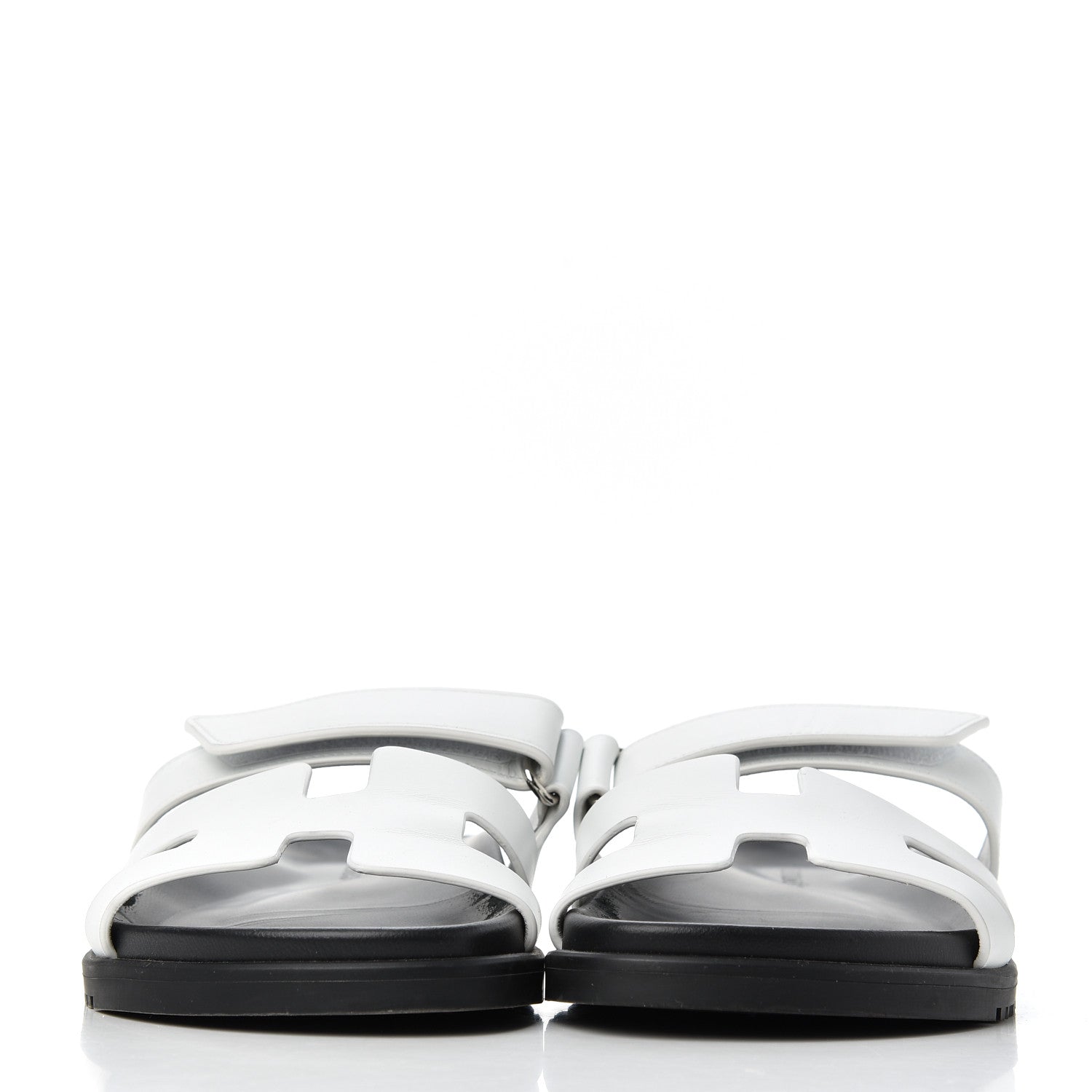 Hermes Calfskin Womens Chypre Sandals 38 White 2 of 11