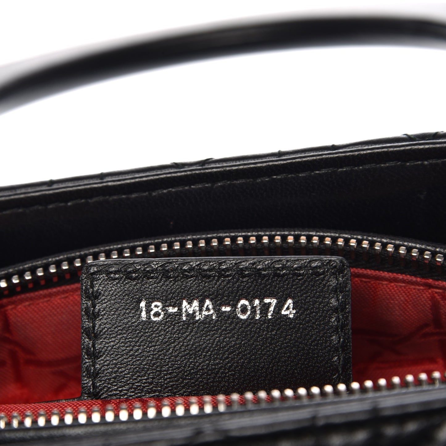 Lambskin Cannage Medium Lady Dior Black