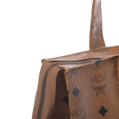 MCM Visetos Shopper Tote Cognac 9 of 16