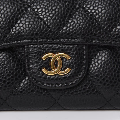Chanel Caviar Quilted Flap Card Holder Black 10 of 12