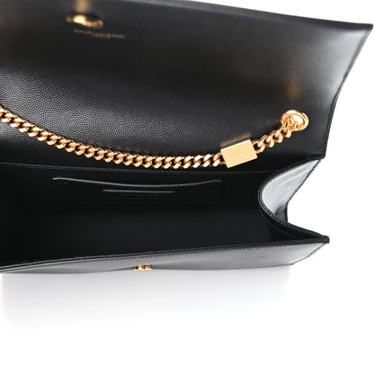 Saint Laurent Grain De Poudre Star Studded Monogram Wallet on Chain Black 5 of 9
