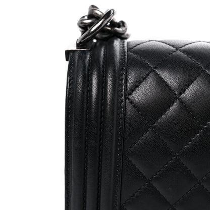 Chanel Lambskin Quilted New Medium Boy Flap Black 19 of 20