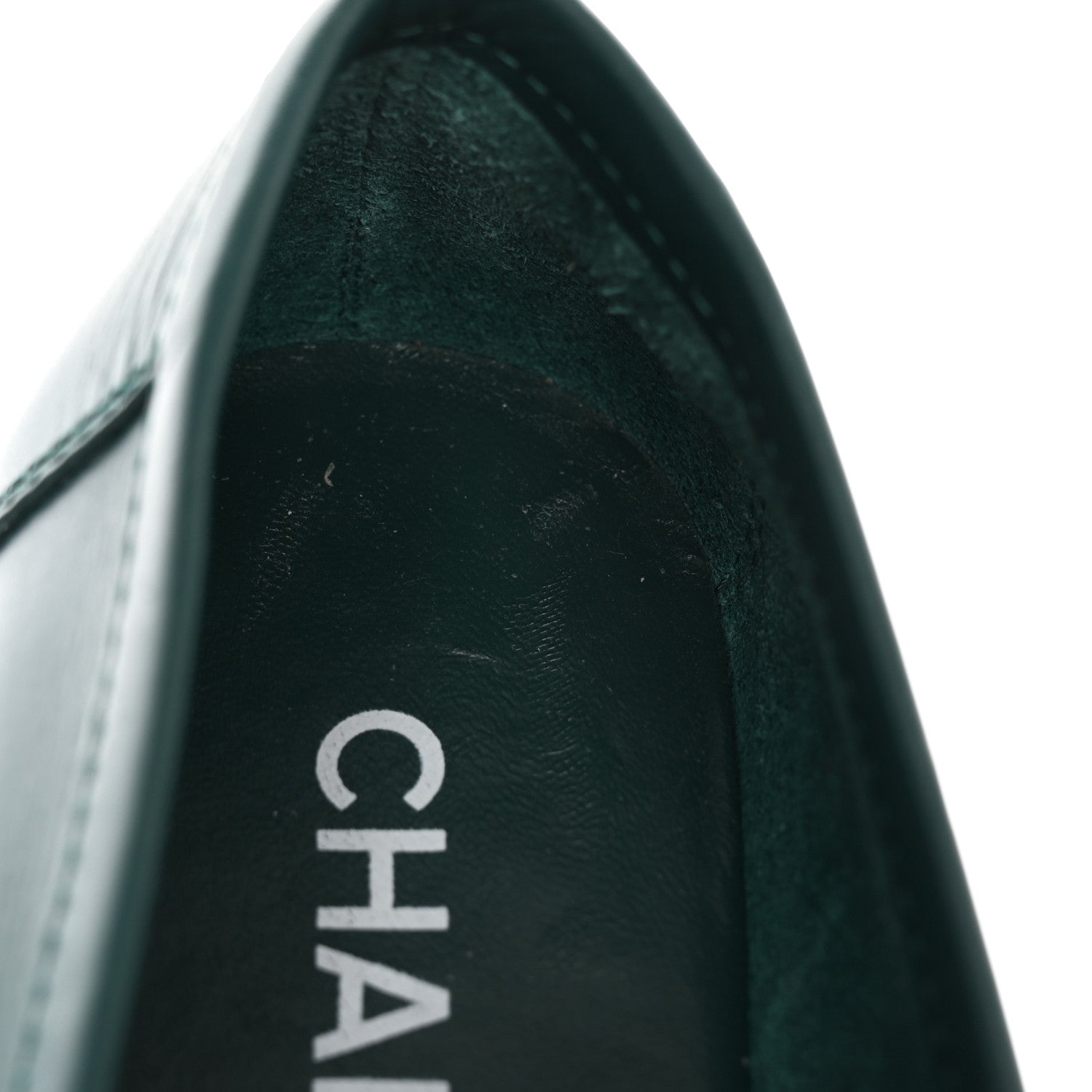 Chanel Calfskin CC Platform Loafers 39 Green 11 of 13