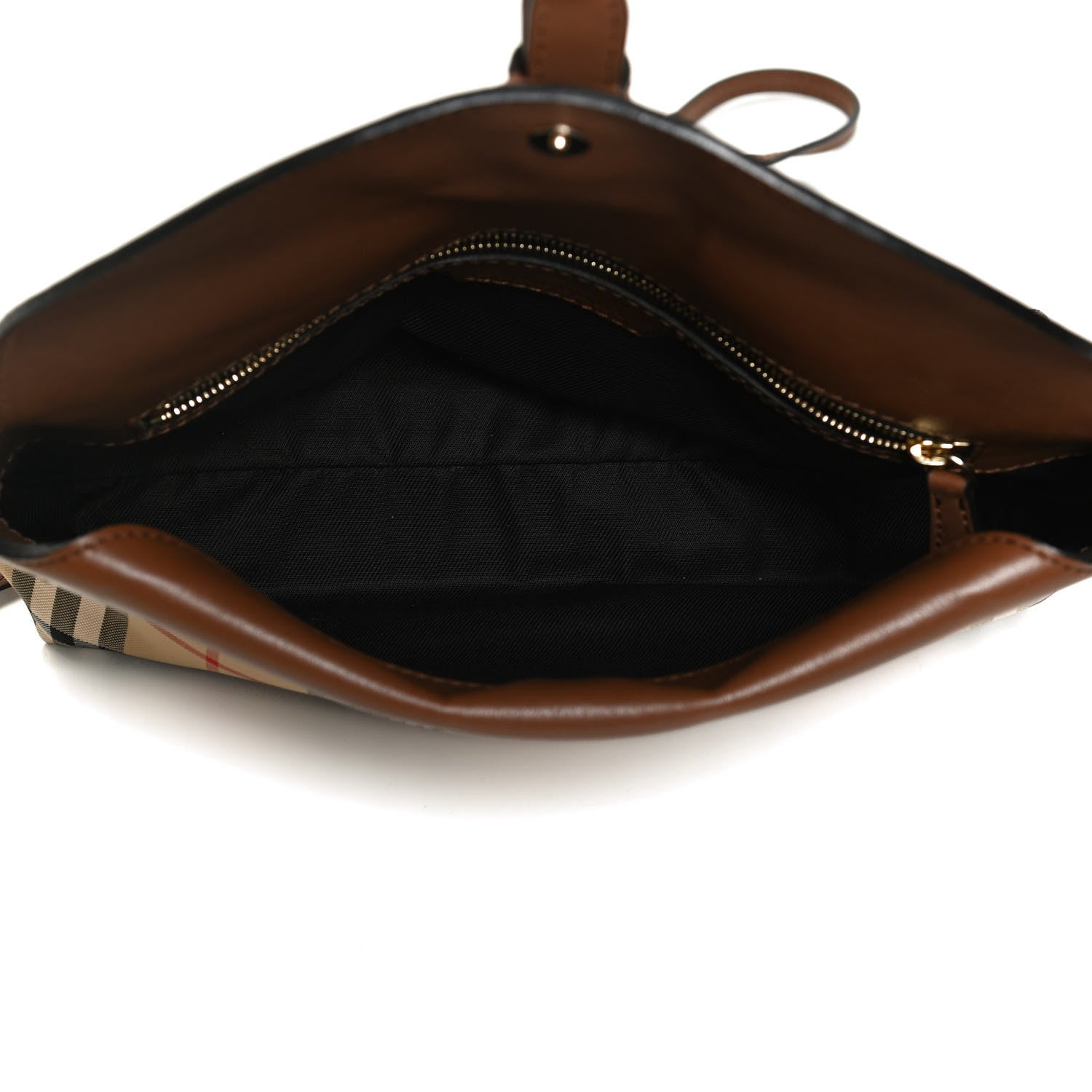 Burberry Horseferry Check Small Leah Crossbody Clutch Brown 5 of 14