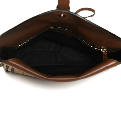 Burberry Horseferry Check Small Leah Crossbody Clutch Brown 5 of 14