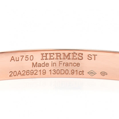 Hermes 18K Rose Gold Diamond PM Collier De Chien Pave Bracelet ST 4 of 5