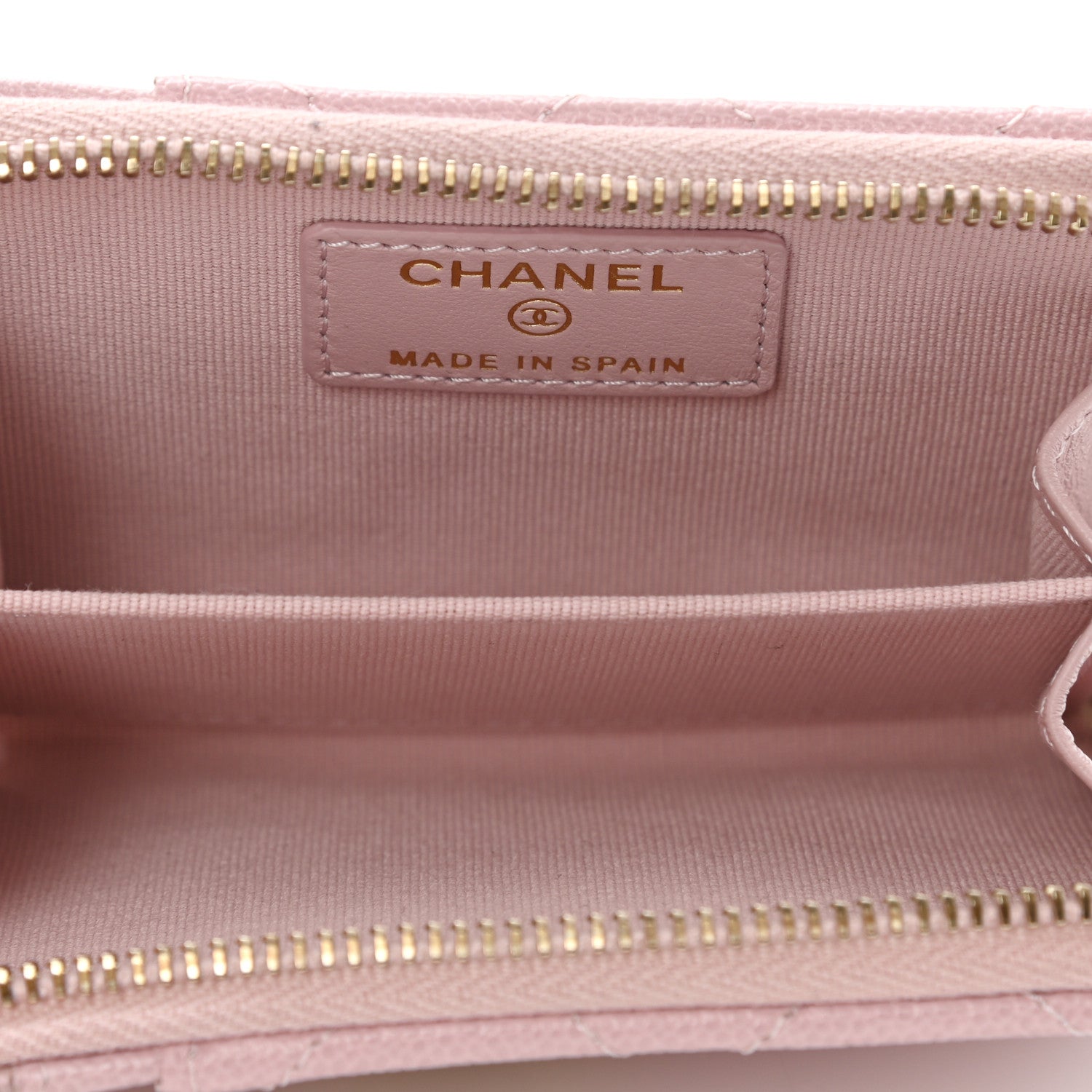 Chanel Caviar Quilted Zip Card Holder Pink 5 of 8