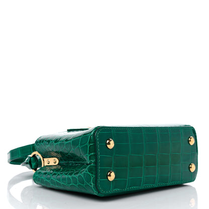 Louis Vuitton Crocodile Mini Capucines Emeraude 4 of 10