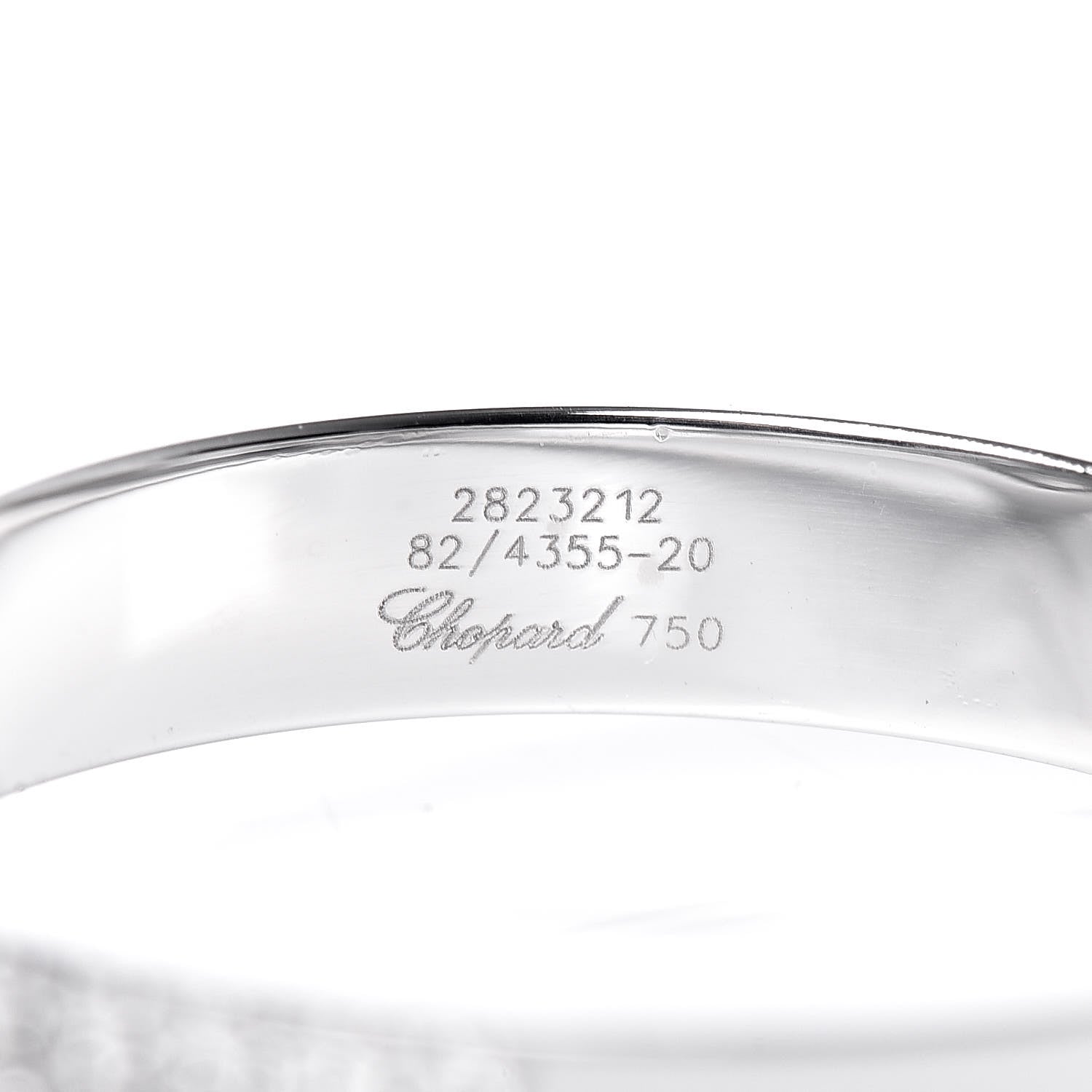 Chopard 18K White Gold Diamond Happy Heart Ring 53 6.25 5 of 5