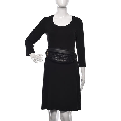 Celine Calfskin Quilted C Charm Belt Bag Black 2 of 10