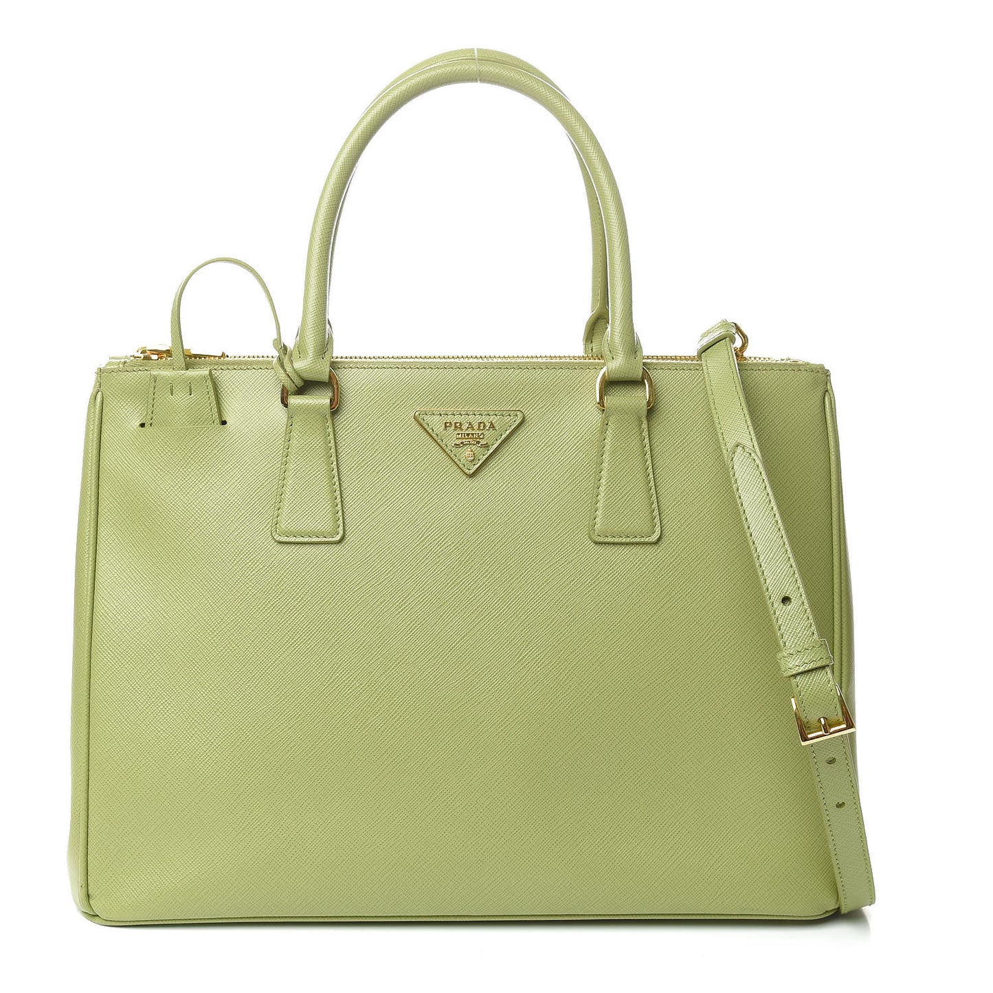 Saffiano Medium Double Zip Galleria Tote Prato