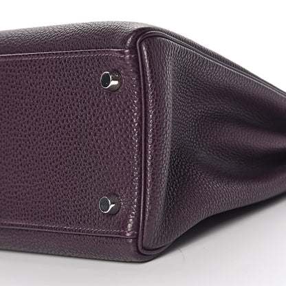 Hermes Togo Kelly Retourne 32 Raisin 11 of 17
