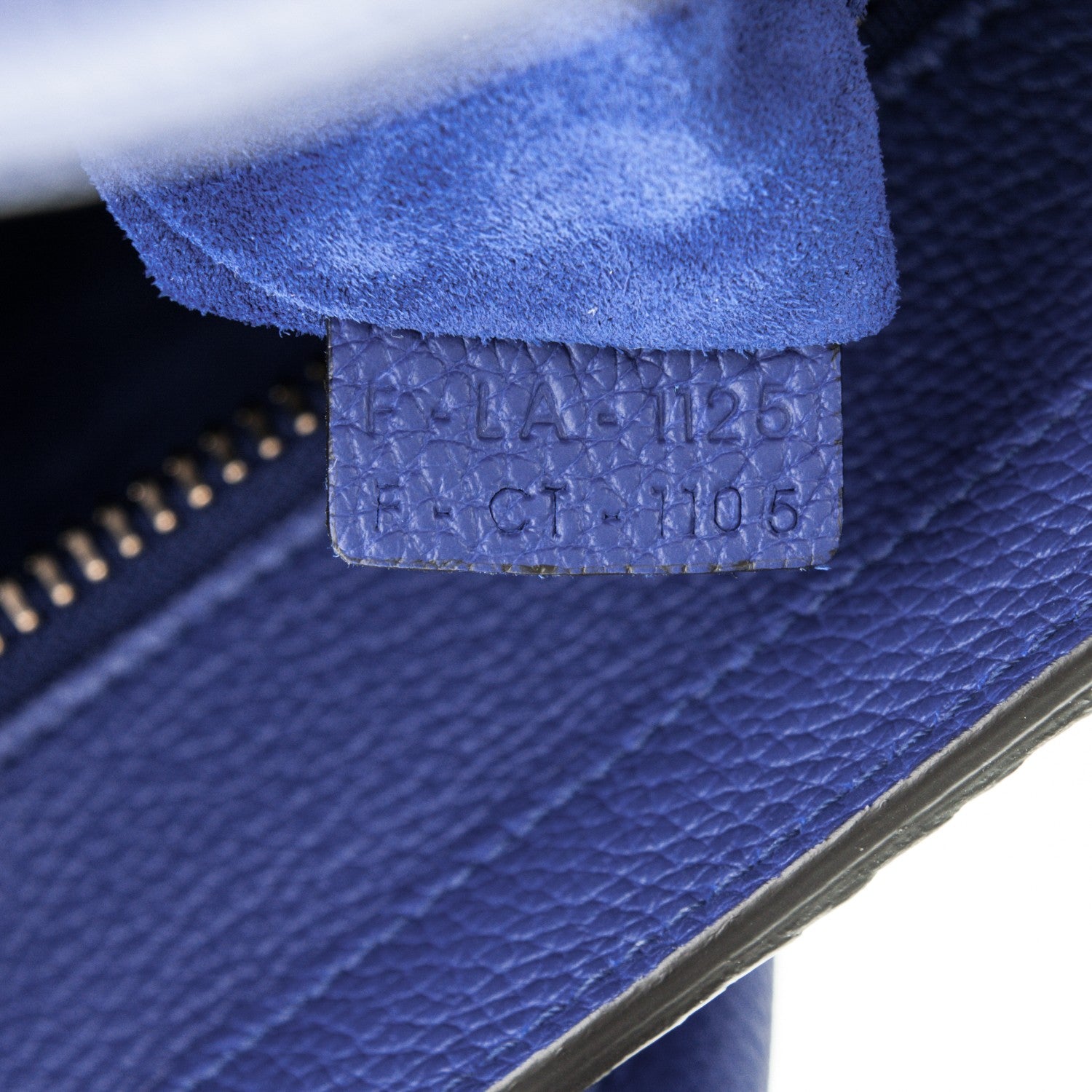 Celine Drummed Calfskin Micro Luggage Indigo 7 of 7