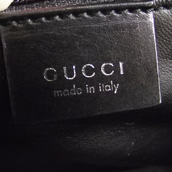 Gucci Leather Logo Shoulder Bag Black 6 of 9