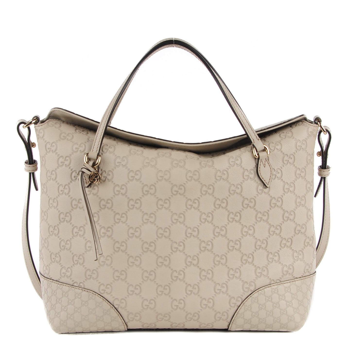 Guccissima Medium Bree Foldover Tote Off White