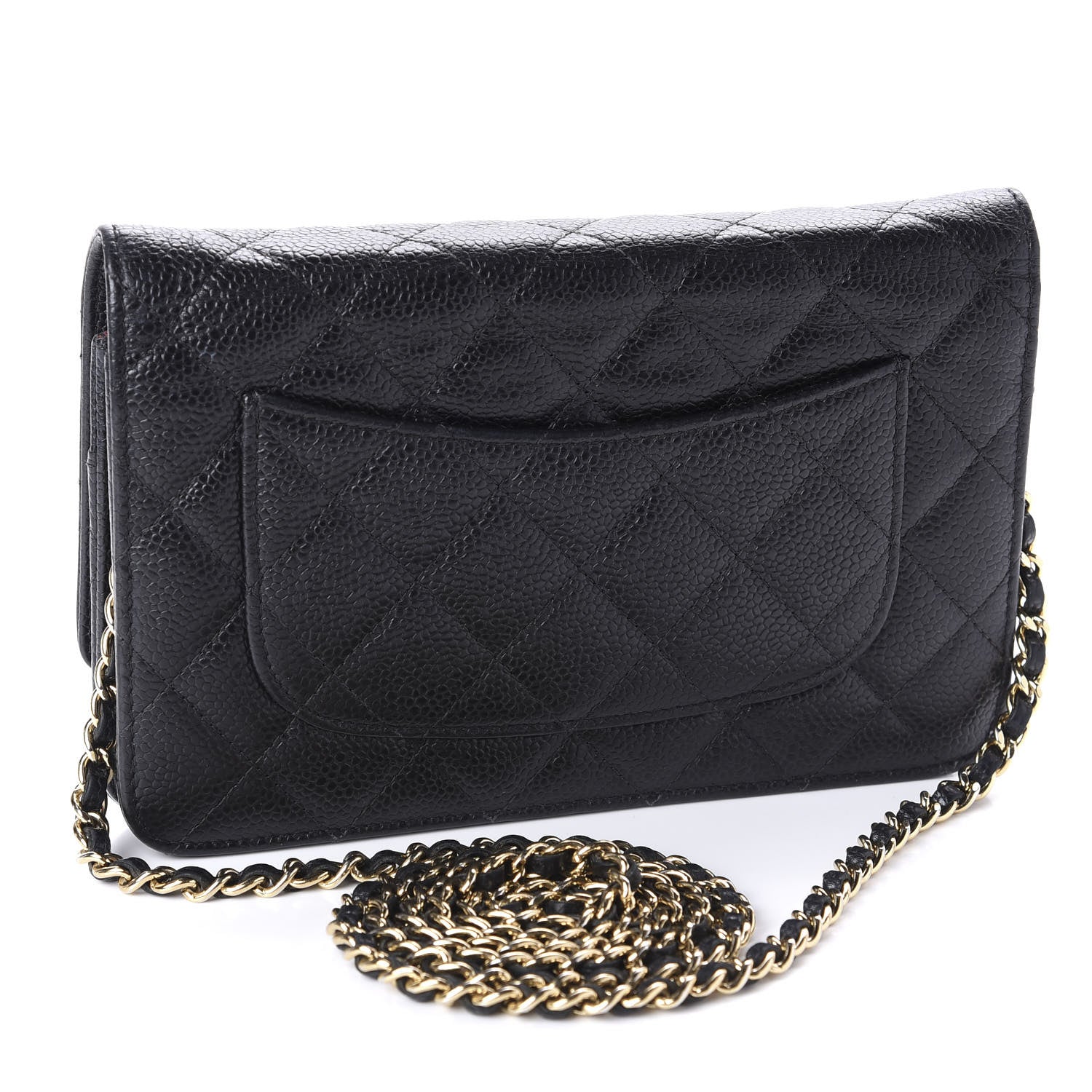 Chanel Caviar Quilted Wallet On Chain WOC Black 4 of 13