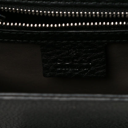 Gucci Calfskin Studded Medium Miss Bamboo Shoulder Bag Black 6 of 12
