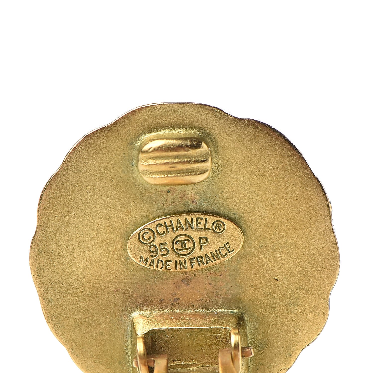 Chanel CC Starburst Clip On Earrings Gold 4 of 4