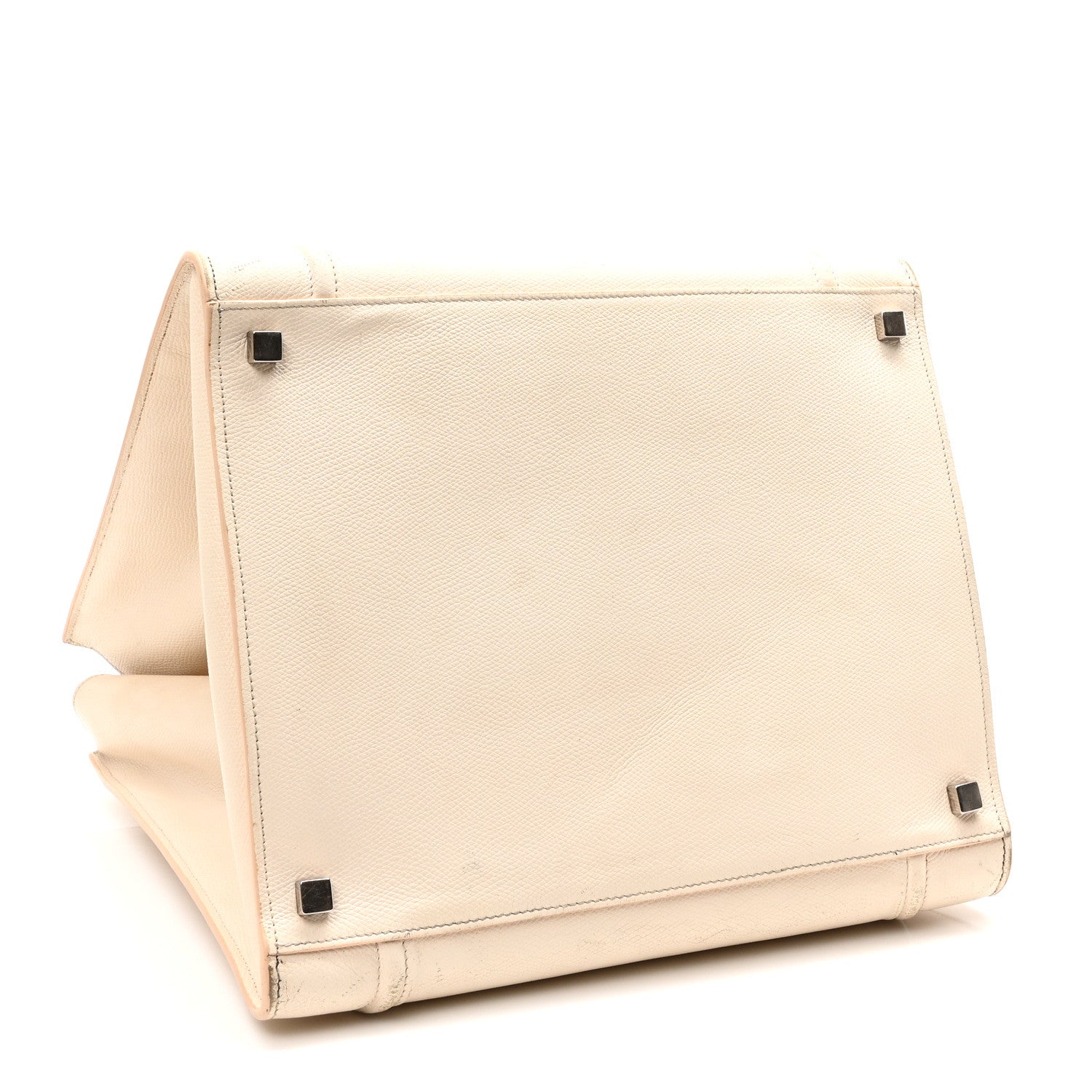 Celine Grained Calfskin Medium Phantom Luggage Cream 2 of 7