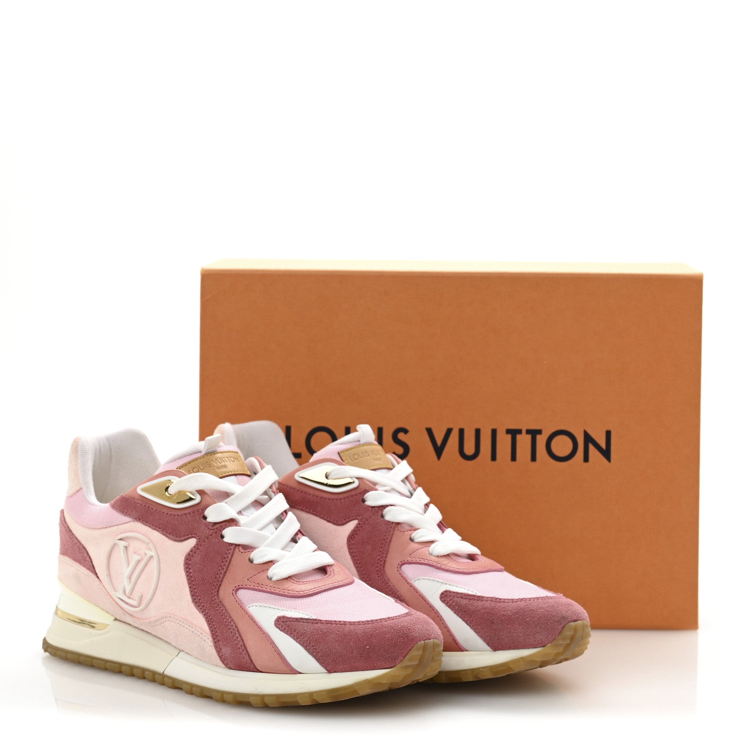 Louis Vuitton Suede Calfskin Run Away Sneakers 37.5 Pink 12 of 12