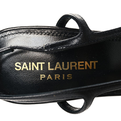 Saint Laurent Smooth Calfskin Jeanne 110 Slingback Pumps 39.5 Black 9 of 9