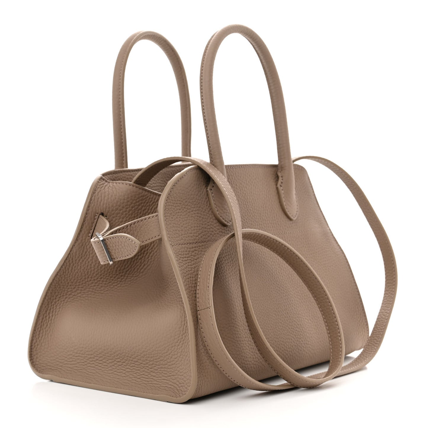 Grained Calfskin Soft Margaux 10 Bag Silk