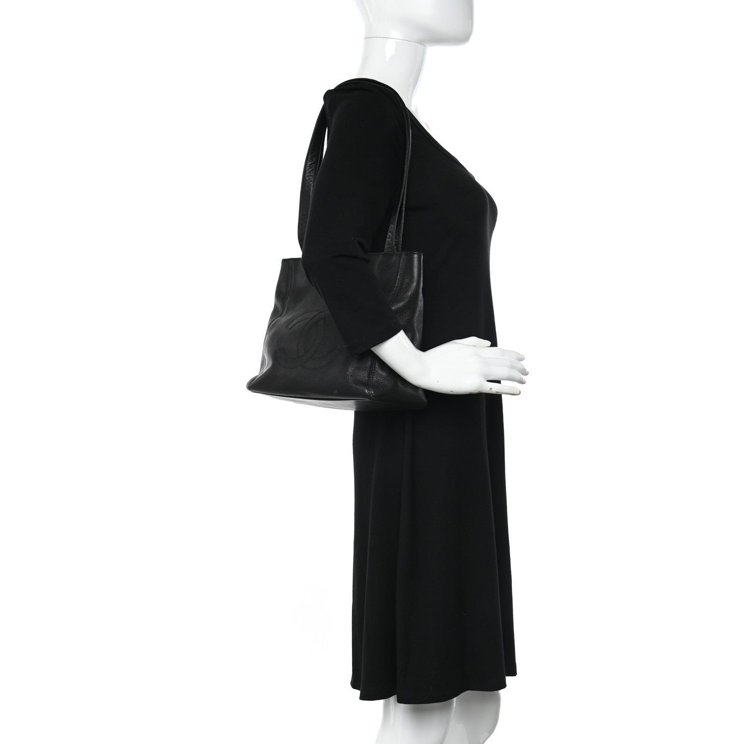 Chanel Caviar CC Tote Black 2 of 12